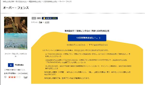 オーバー・フェンス TSUTAYA DISCAS