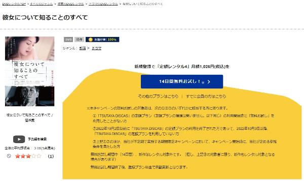 彼女について知ることのすべて TSUTAYA DISCAS