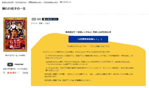 嫌われ松子の一生TSUTAYA DISCAS