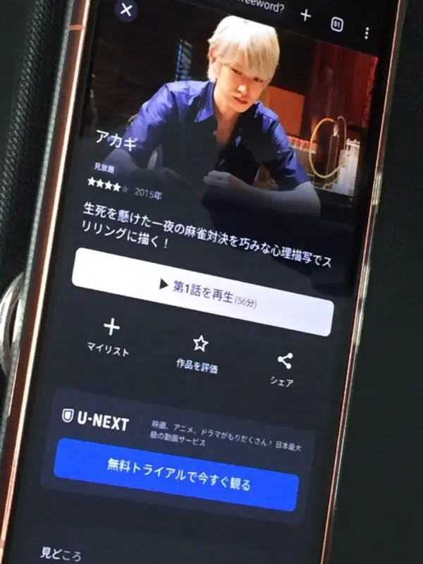 アカギ　U-NEXT