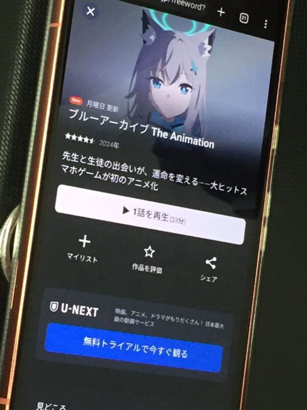 ブルーアーカイブ The Animation unext