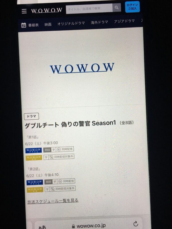 ダブルチート-偽りの警官- Season1　wowow