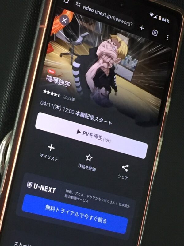 喧嘩独学 unext