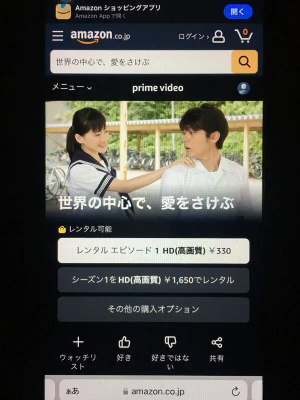 世界の中心で、愛をさけぶ　Amazon