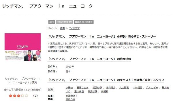 リッチマン、プアウーマン in ニューヨーク tsutaya