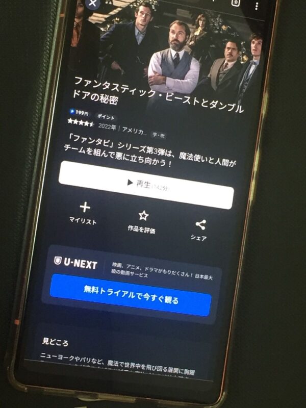 ファンタスティック・ビーストとダンブルドアの秘密 U-NEXT