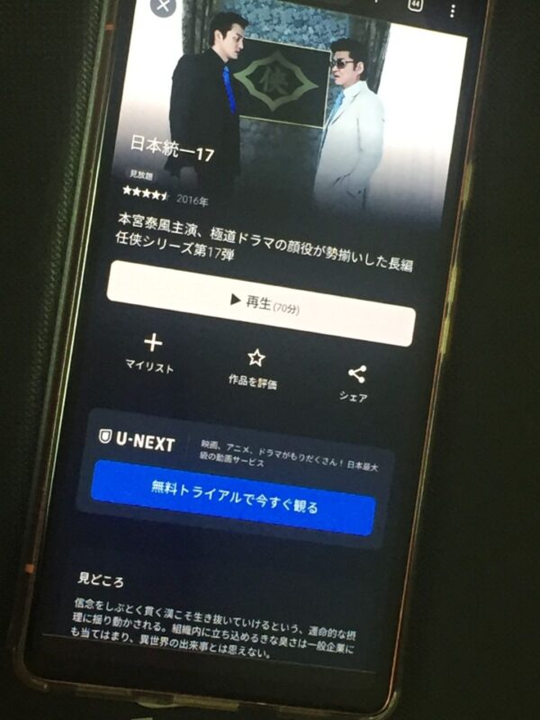 日本統一17 U-NEXT