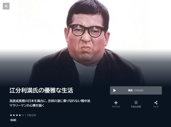 江分利満氏の優雅な生活U-NEXT