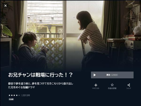 お兄チャンは戦場に行った！？U-NEXT