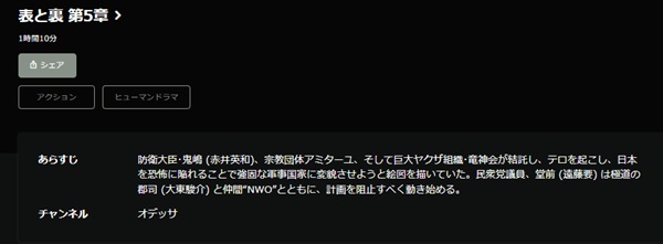 表と裏 第5章Hulu