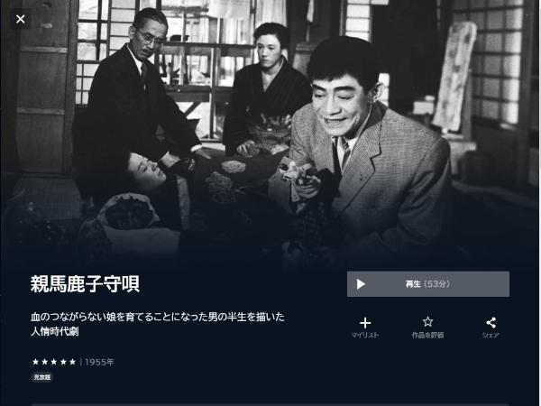 親馬鹿子守唄U-NEXT