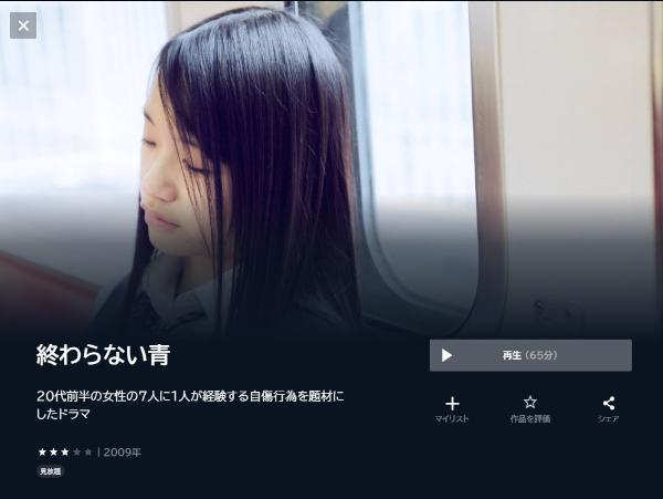 終わらない青U-NEXT