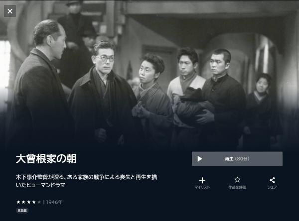 大曾根家の朝　U-NEXT