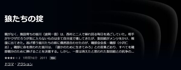 狼たちの掟-Amazonプライム