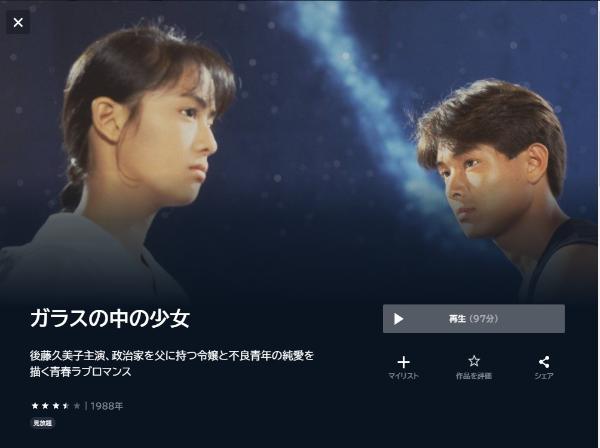 ガラスの中の少女U-NEXT