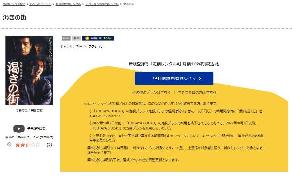 渇きの街TSUTAYA DISCAS