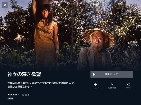 神々の深き欲望U-NEXT