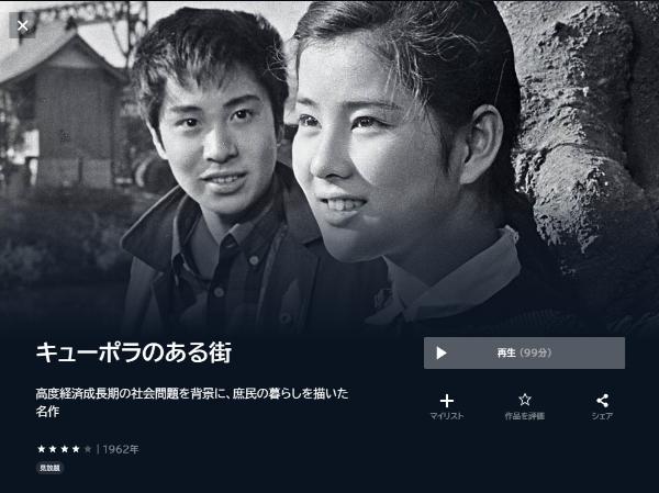 キューポラのある街 U-NEXT