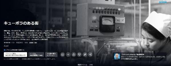 キューポラのある街 Amazonプライム