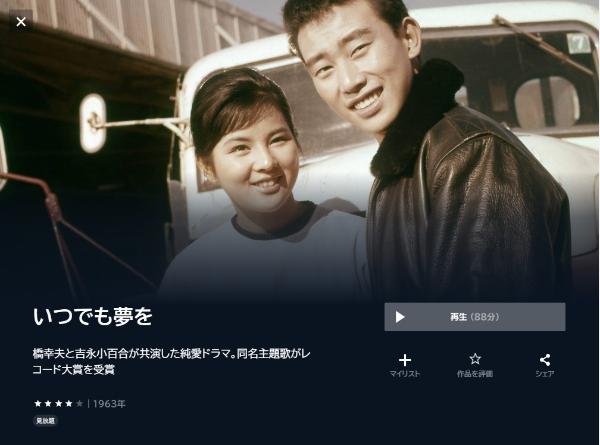 いつでも夢を U-NEXT