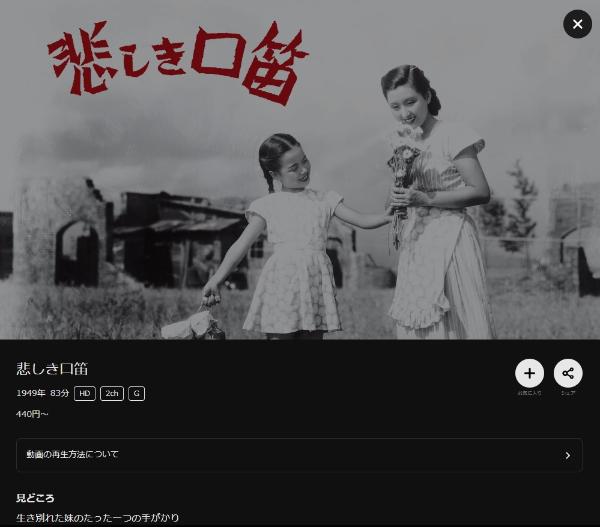 悲しき口笛 DMMTV