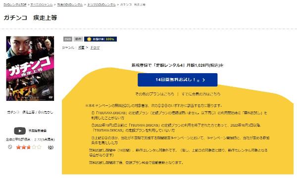 ガチンコ 疾走上等TSUTAYA DISCAS