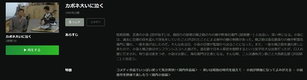 カポネ大いに泣くHulu