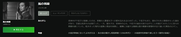 松本清張 風の視線Hulu