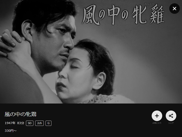 風の中の牝鶏DMMTV