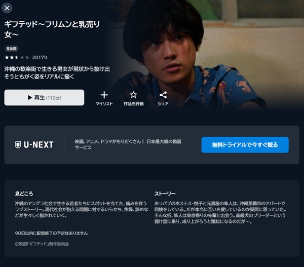 ギフテッド〜フリムンと乳売り女〜U-NEXT