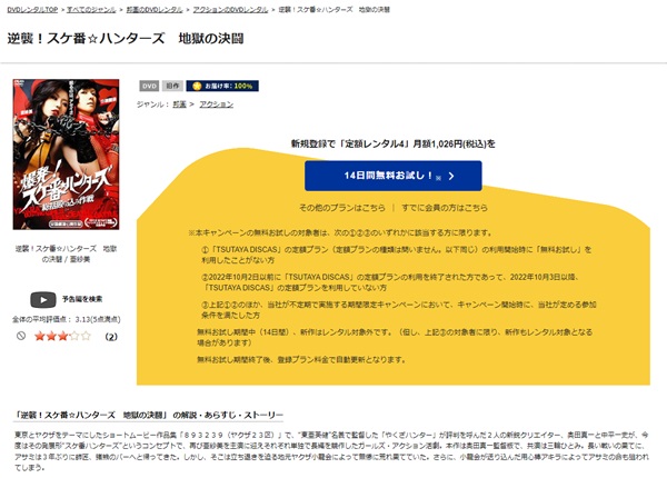 逆襲！スケ番☆ハンターズ ～地獄の決闘～TSUTAYA DISCAS