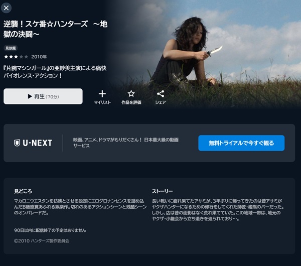 逆襲！スケ番☆ハンターズ ～地獄の決闘～U-NEXT