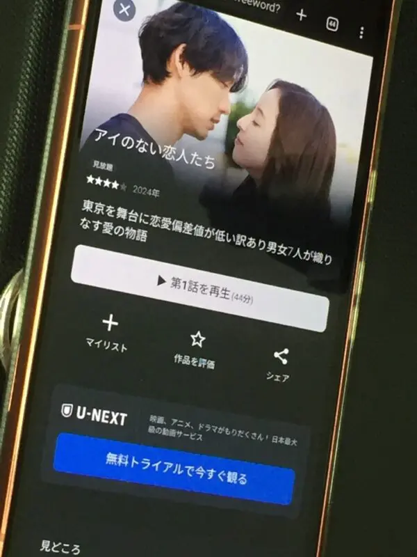 アイのない恋人たち　U-NEXT