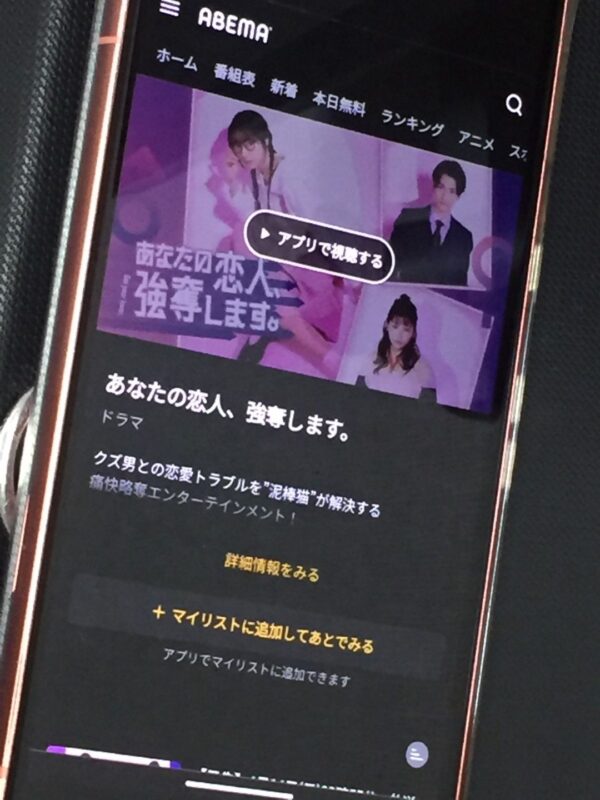 あなたの恋人、強奪します。 abema