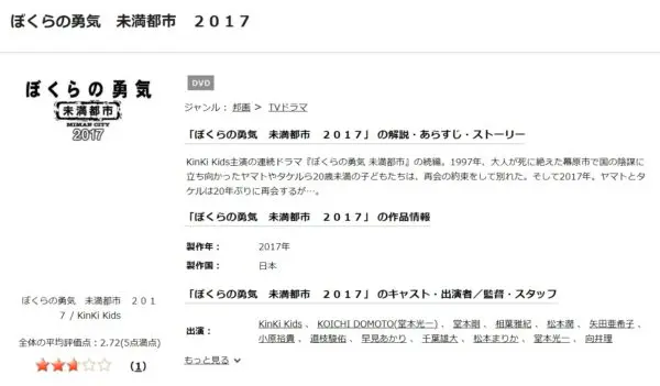 ぼくらの勇気 未満都市2017　tsutaya discas