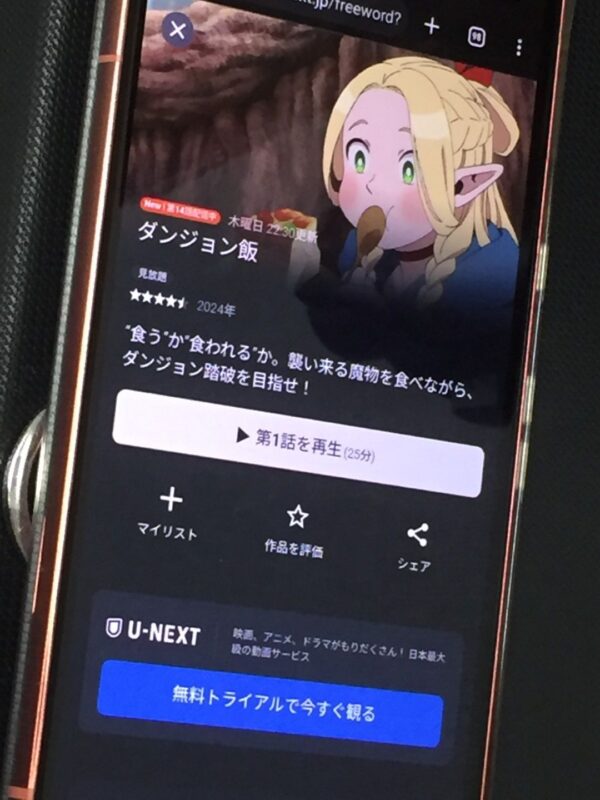 ダンジョン飯 unext