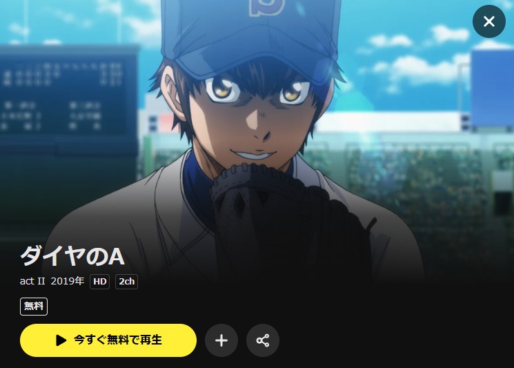 ダイヤのA actII（3期）の配信はどこで見れる？動画を全話視聴できる