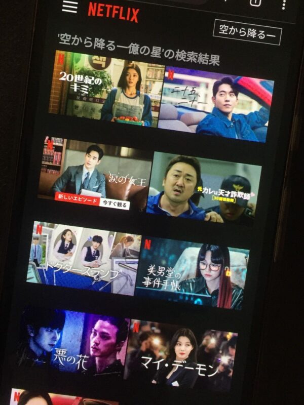 空から降る一億の星　netflix