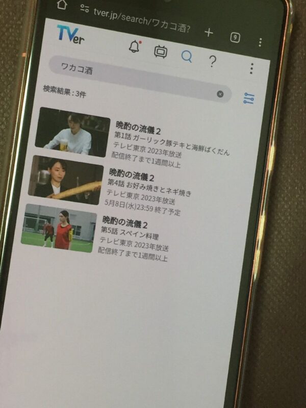 ワカコ酒全シリーズまとめ　　tver