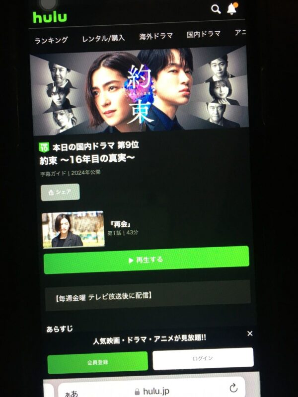 約束~16年目の真実~ hulu