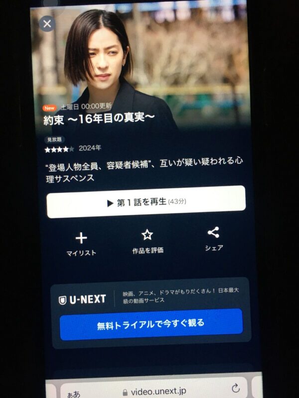 約束~16年目の真実~ unext