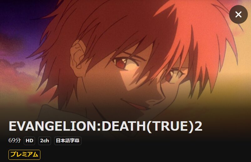 新世紀エヴァンゲリオン劇場版 DEATH(TRUE)2 DMM TV