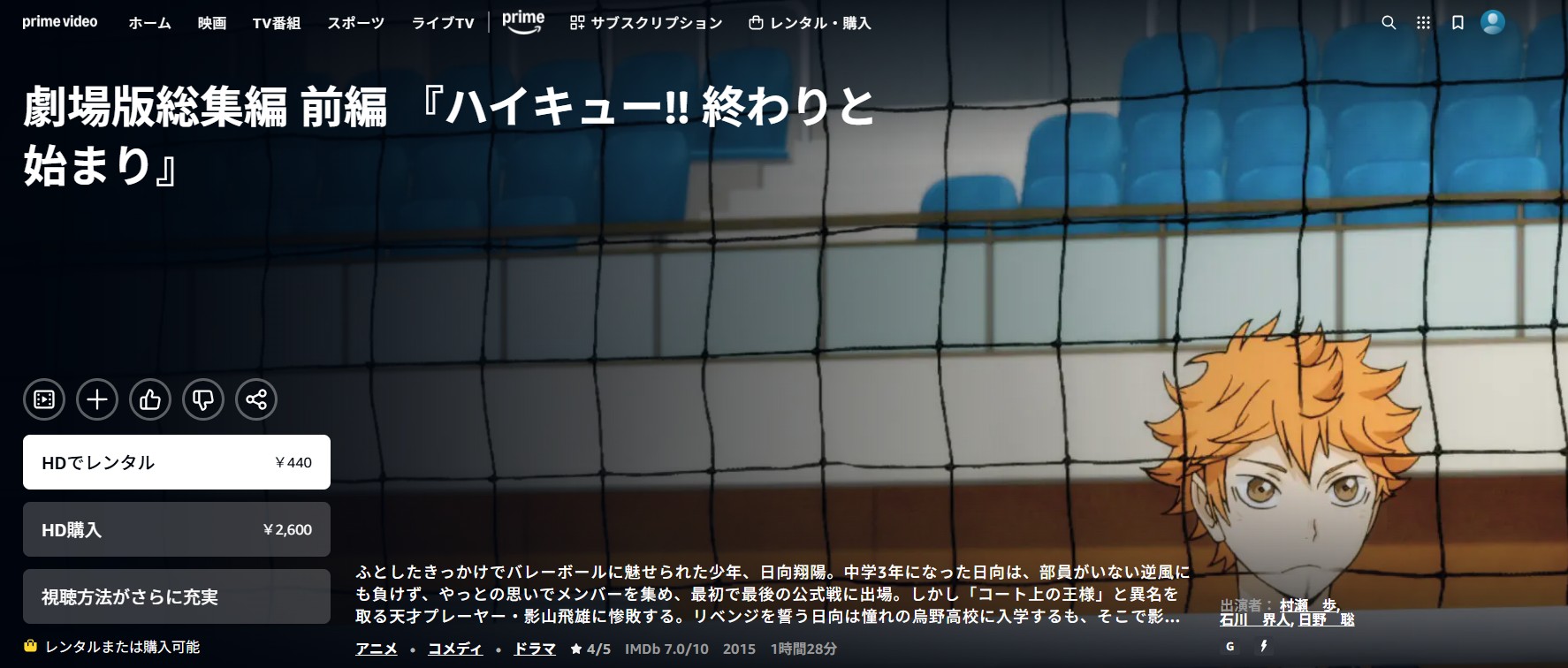 ハイキュー!! 終わりと始まり amazon