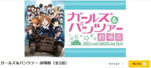 ガールズ＆パンツァー 劇場版 dアニメストア
