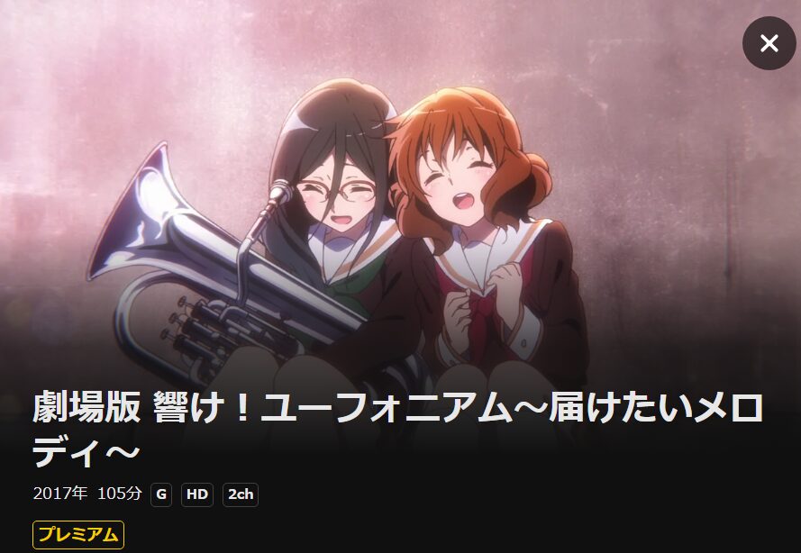 劇場版 響け！ユーフォニアム〜届けたいメロディ〜 DMM TV