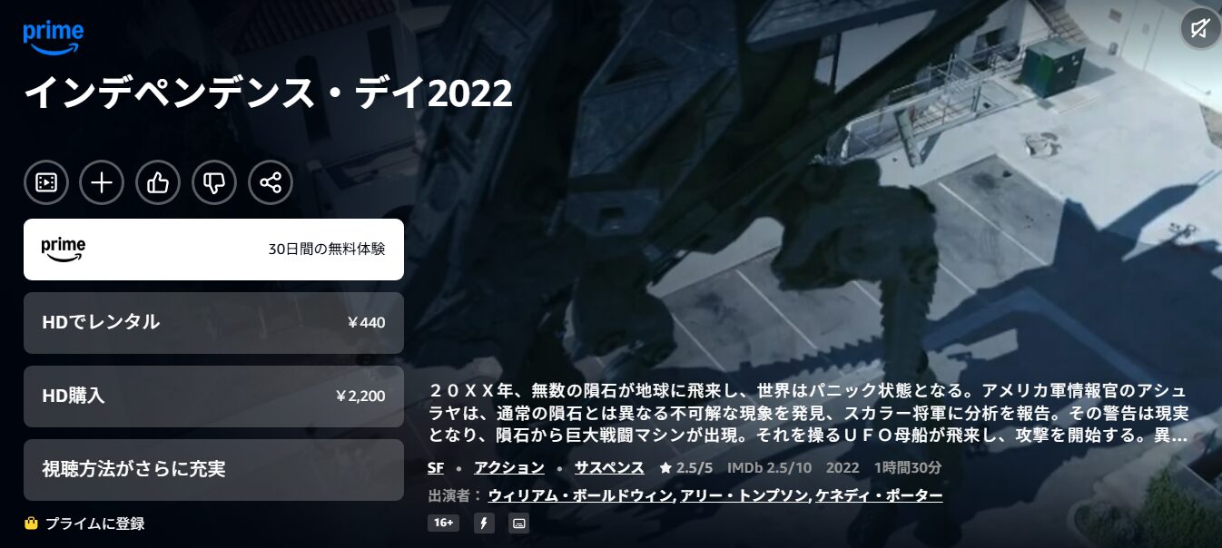 インデペンデンス・デイ２０２２ Amazon