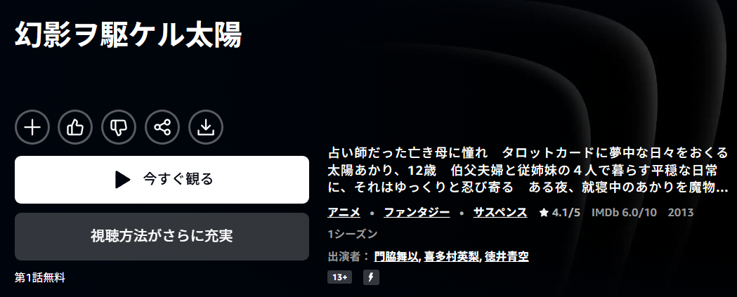 MFゴースト Amazonプライム