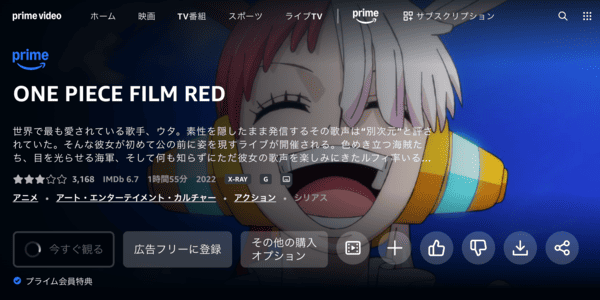 ONE PIECE FILM RED Amazon