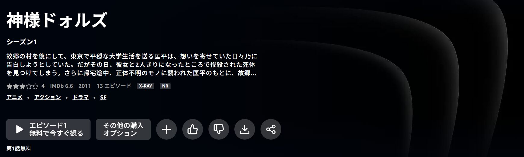 神様ドォルズ Amazonプライム