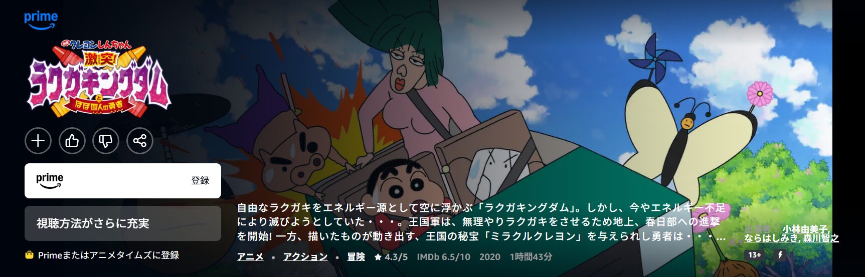 クレヨンしんちゃん 激突! ラクガキングダムとほぼ四人の勇者 Amazon